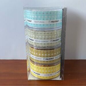 Falksalt Sea Salt Collection 4 Piece Natural Citron Wild Garlic Smoke New NIB
